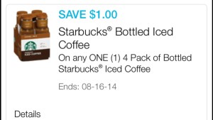 starbucks iced coffee cupon