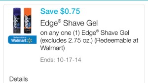 edge shave gel cupon