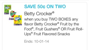 Betty Crocker Fruit Flavore Snacks