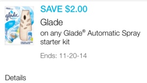 Glade automatic kit cupon