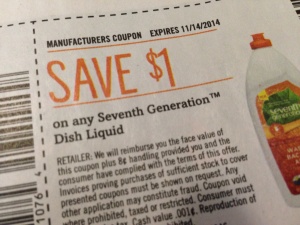 seventh generation dish liquid rp91414