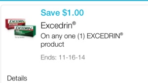 excedrin cupon