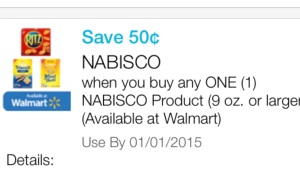 Nabisco product cupon