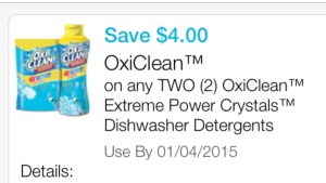OxiClean dishwashing detergent cupon