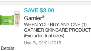 Garnier Skincare Cupon