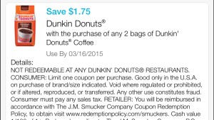 Dunkin’ Donuts Bagged Coffee