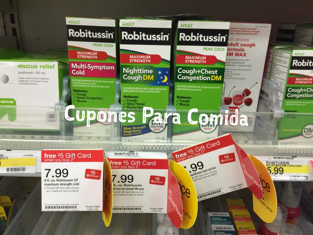 Robitussin cupon 1/25/15