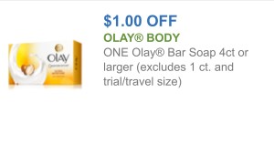 Olay bar soap cupon 1/30/15