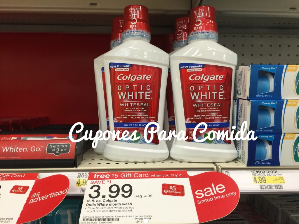 Colgate Optic White mouthwash 3/8/15