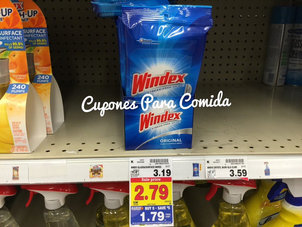 Windex glass & surface wipes 28 ct 3/15/15