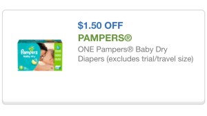 pampers diapers cupon 3/31/15