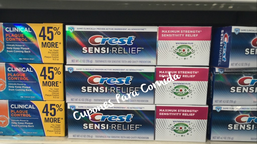 Crest Sensi Relief toothpaste 4/29//15