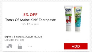 Maine kid's toothpaste cartwheel 7/26/15
