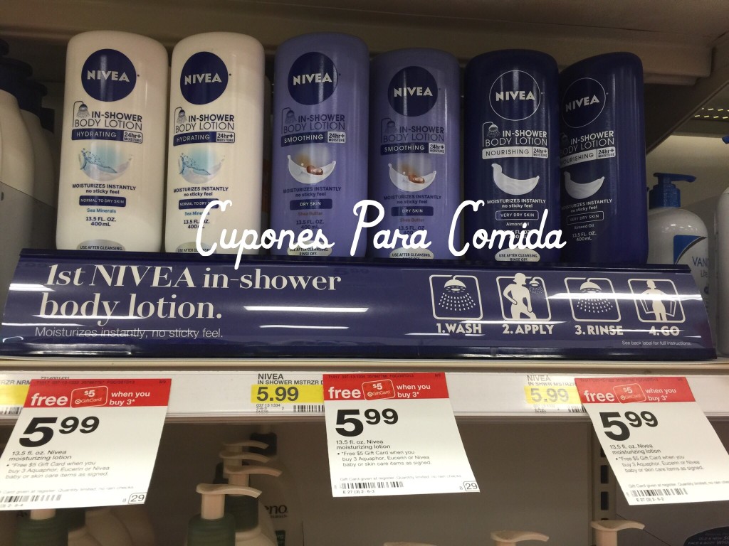 Nivea In-shower body lotion 8/23/15