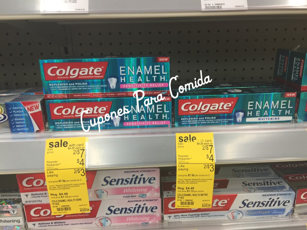 Colgate Enamel Health toothpaste 8/28/15