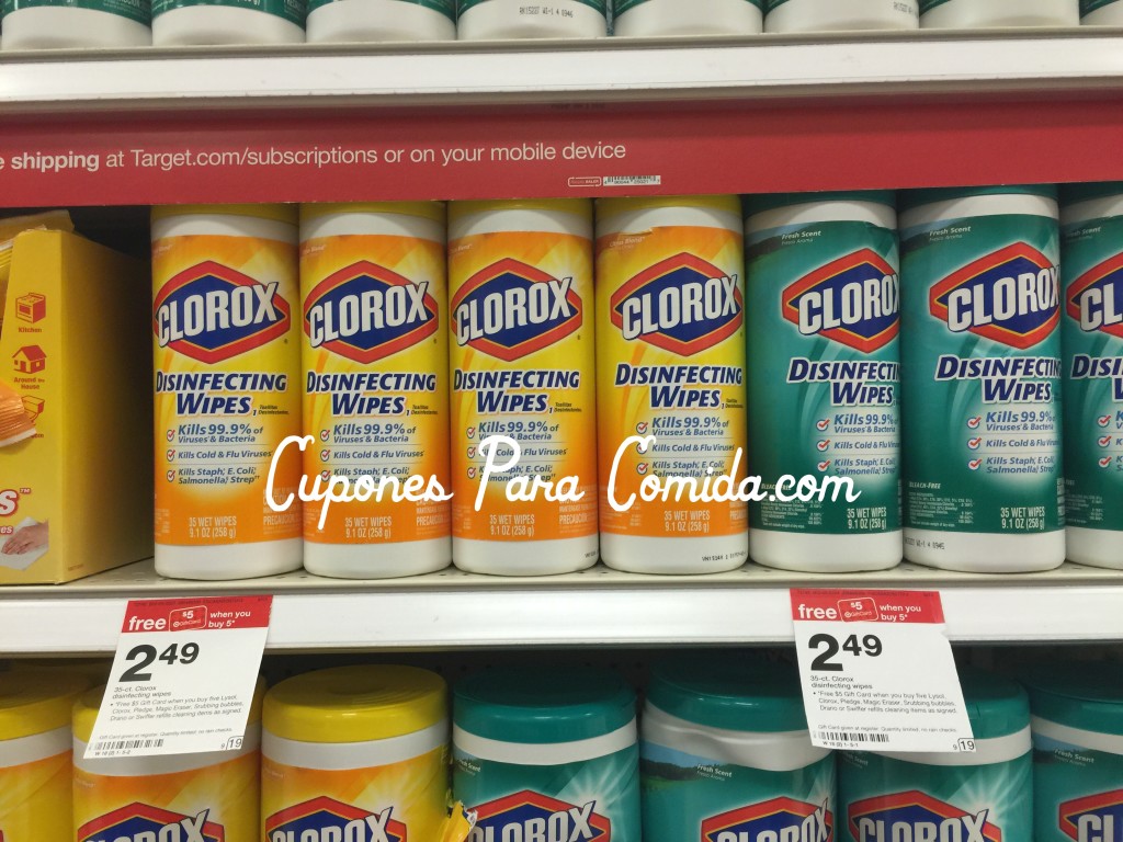 Clorox disinfecting wipes 9/16/15