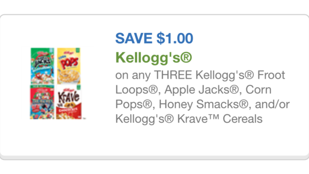 Kellogg's cereal 9/28/15