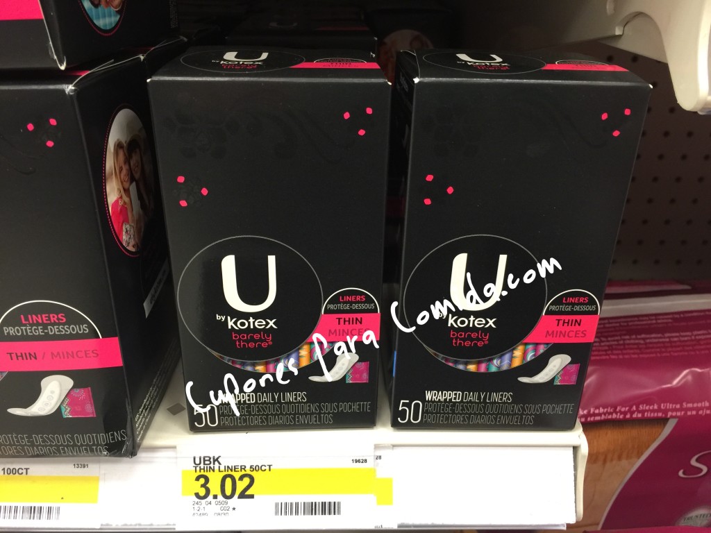 U by Kotex barely there 10/13/15