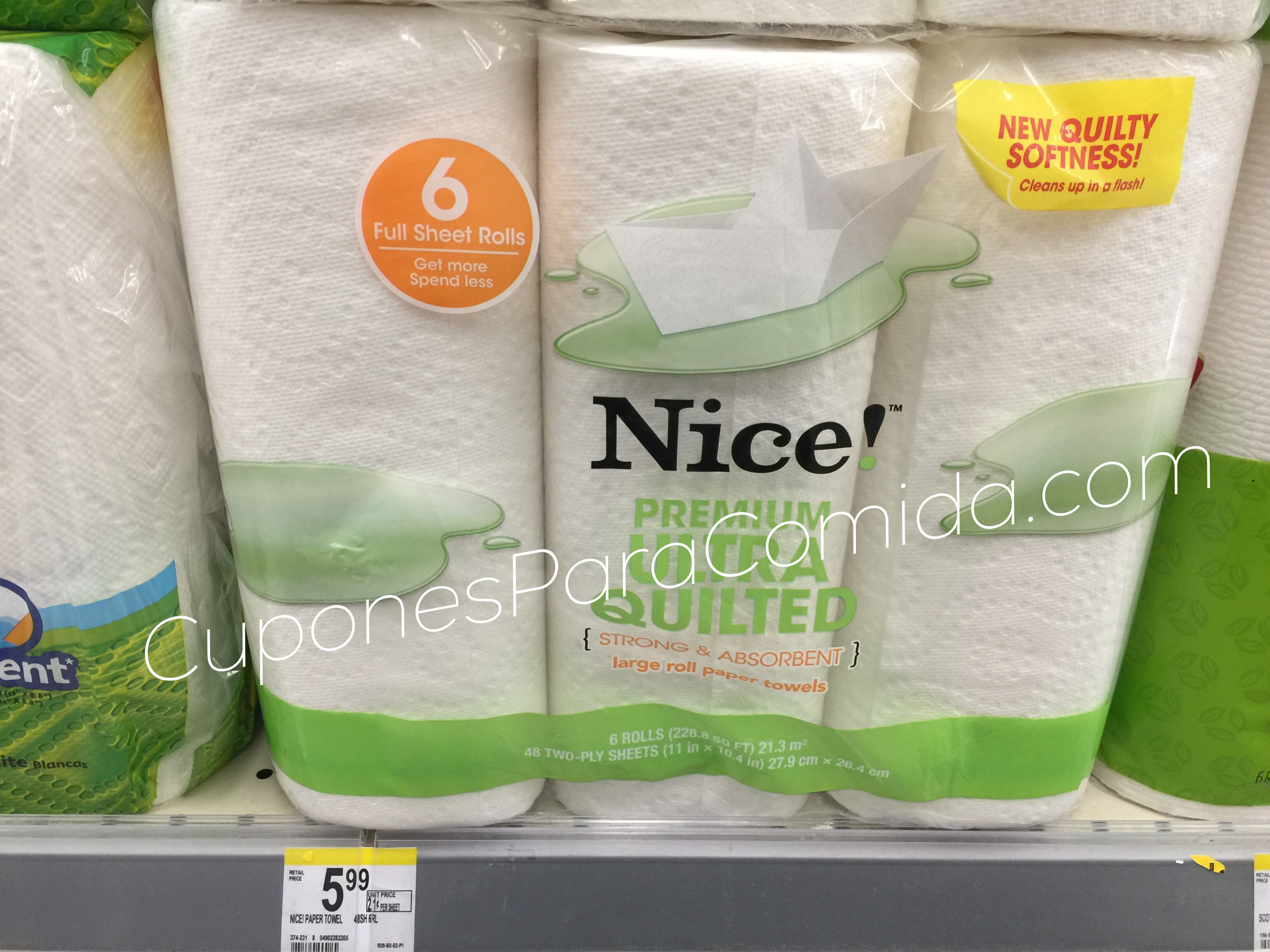 Nice ! Premium Ultra Quilted Paper Towels 6 pk 10/22/15