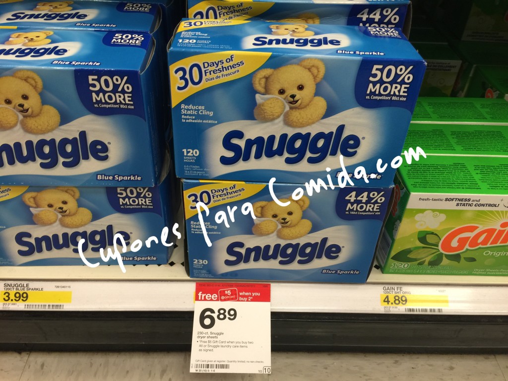 Snuggle Dryer Sheets 230 ct 10/06/15