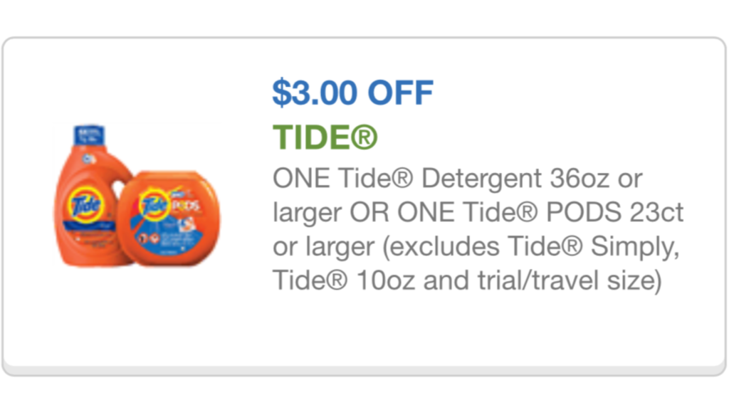 Tide detergent coupon 10/22/15