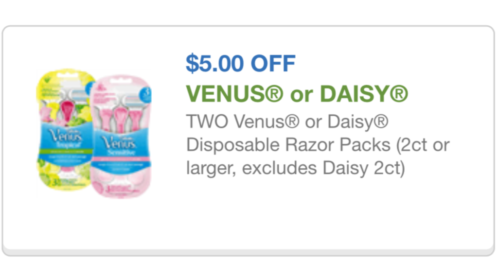 Venus or Daisy Razor 11/11/15