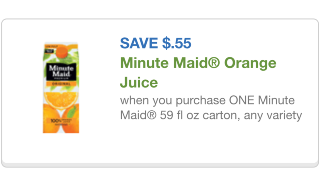 Minute Maid coupon 12/09/15