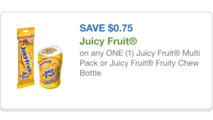 Juicy Fruit coupon 12/28/15