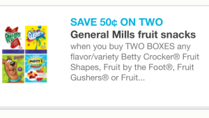 Fruit snack coupon 12/10/15