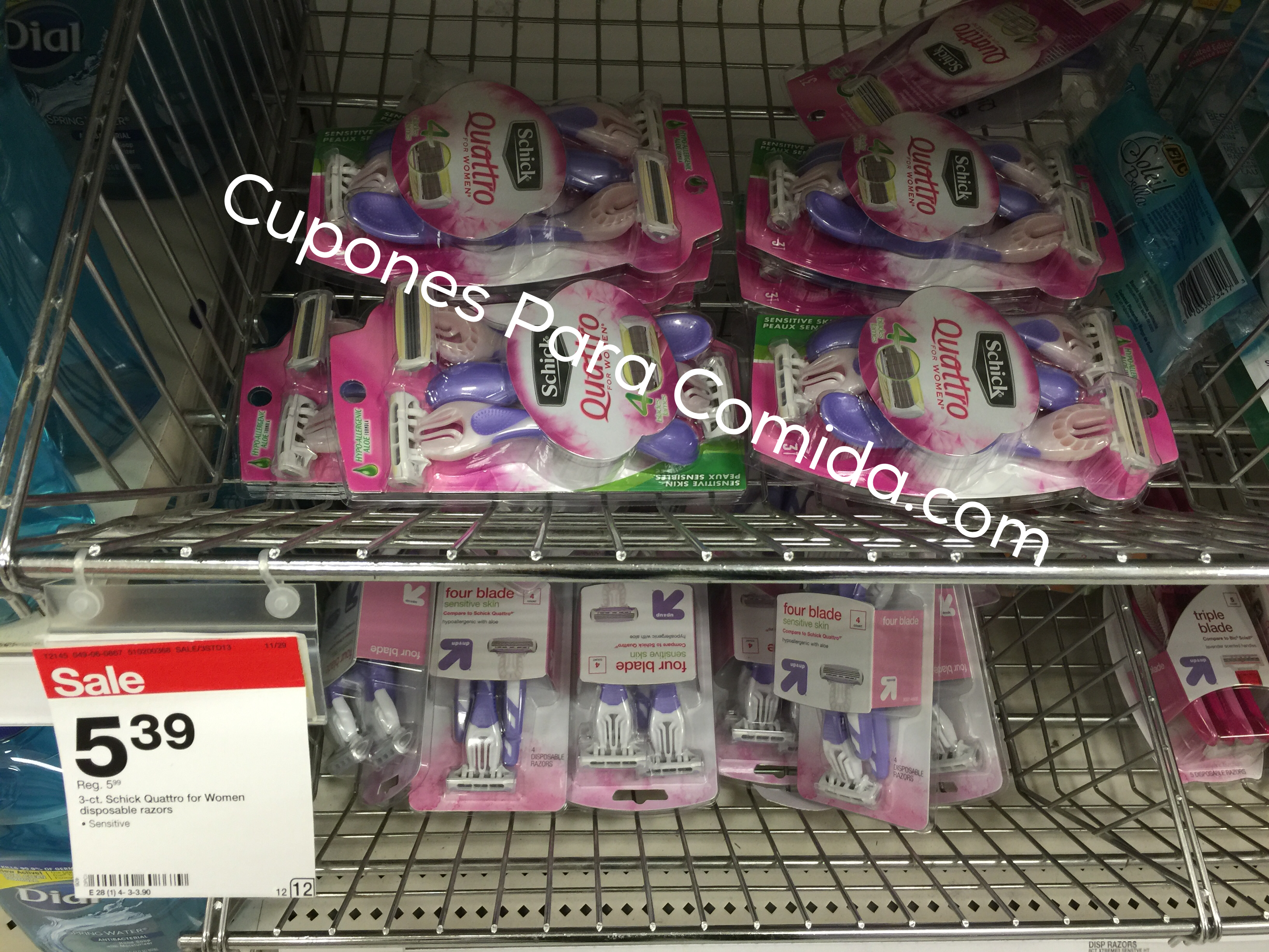 Schick Quattro for women disposable razors 12/06/15