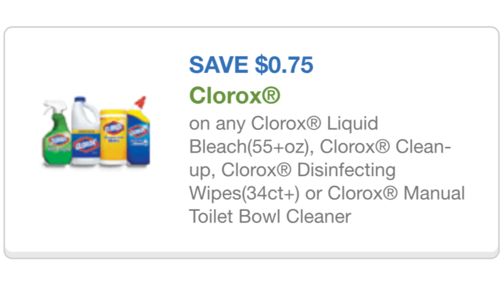 clorox product coupon 1/3/16