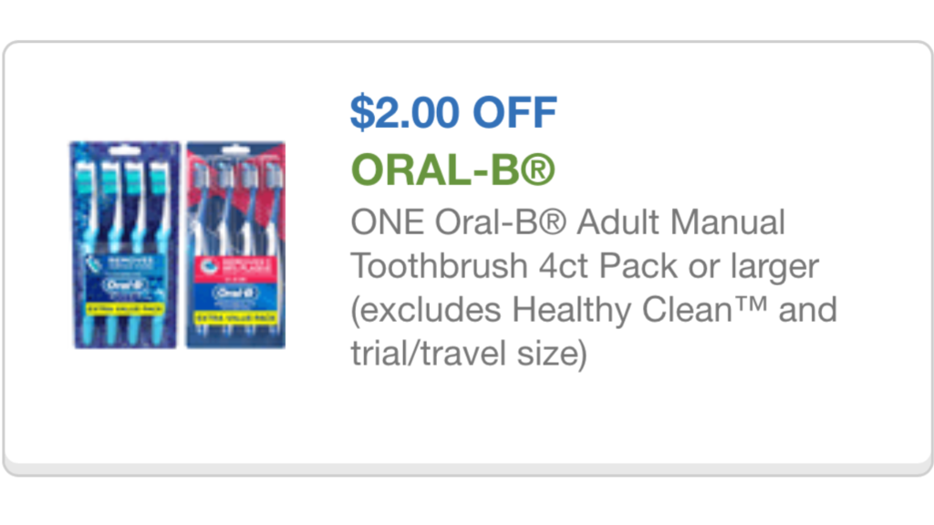 Oral b toothbrush coupon  4/3/6/16