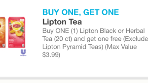 Lipton Tea Bogo cupon 04/13/16