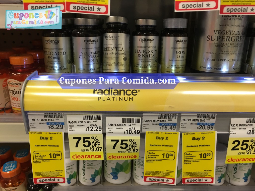 Radiance Platinum Dietary Supplement 4/11/16