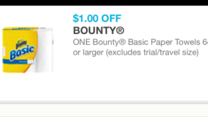 Bounty Basic Paper Towels 05/09/16
