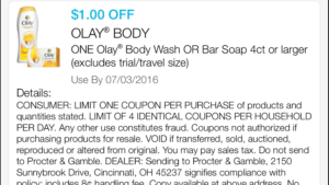 Olay Bar soap cupon 06/02/16